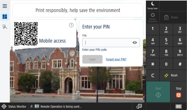 Login using ID Card or PIN code
